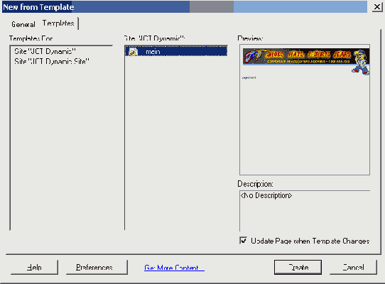 Создание динамических страниц в Dreamweaver MX