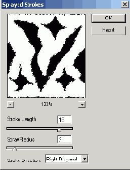 Выберите команду Filter > Brush Strokes (Штрихи кисти) > Sprayed Strokes