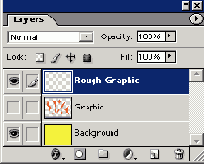 Возвратитесь к палитре Layers и щелкните на слое Graphic, чтобы активировать его